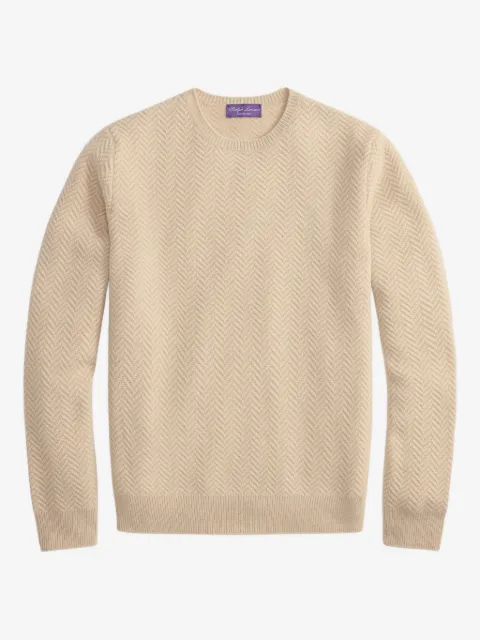 Ralph Lauren Purple Label suéter de cachemira con motivo pied de poule