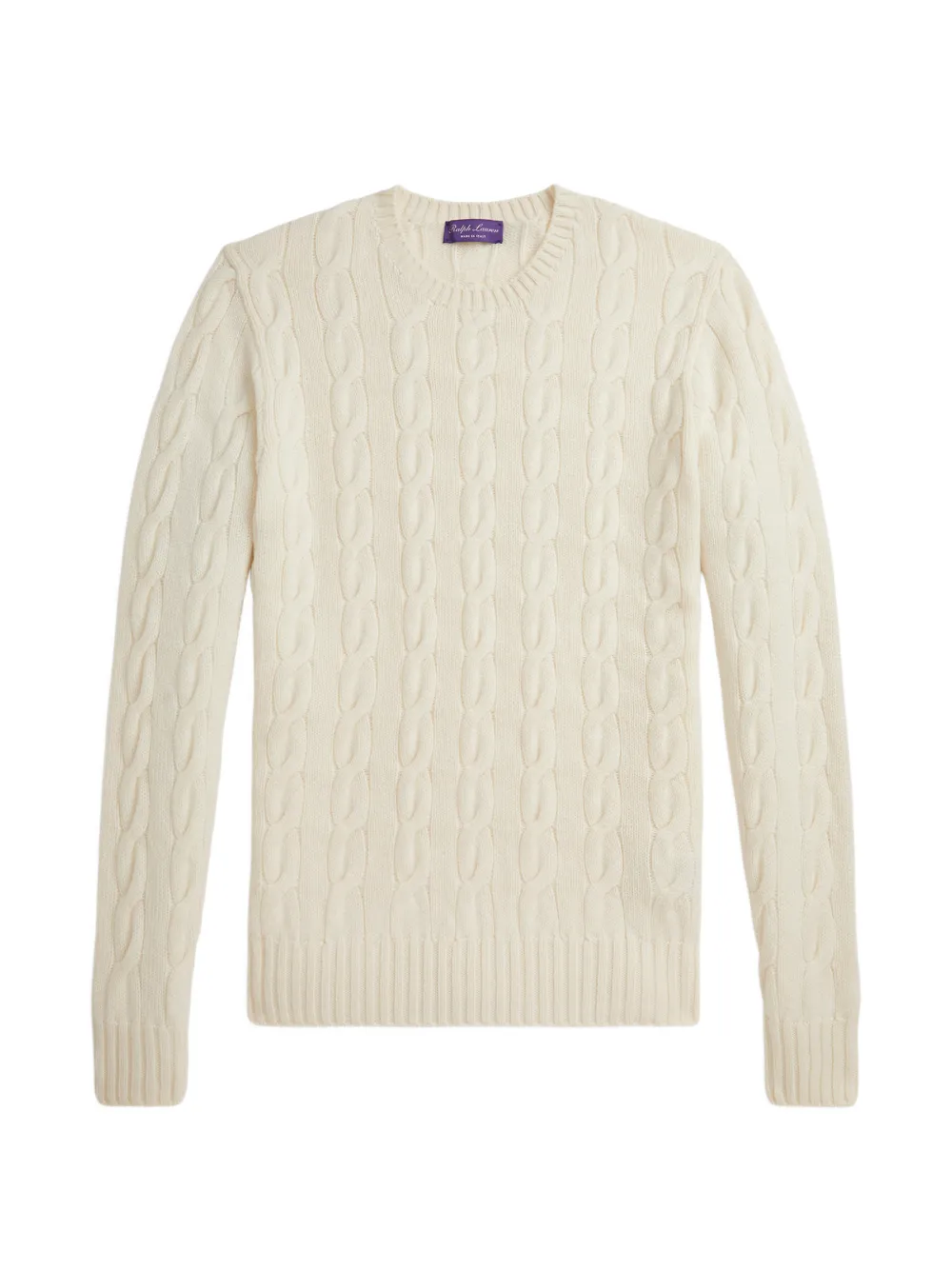 Ralph Lauren Purple Label cable-knit cashmere sweater - Bianco