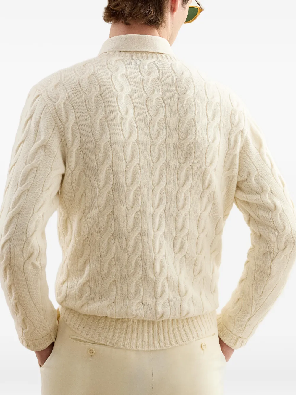 Ralph Lauren Purple Label Kasjmier sweater Wit