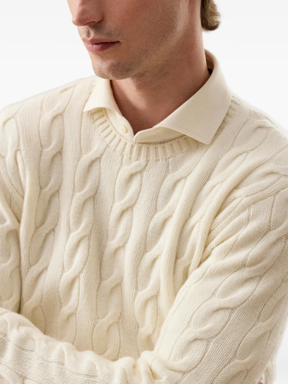 Ralph Lauren Purple Label Kasjmier sweater Wit