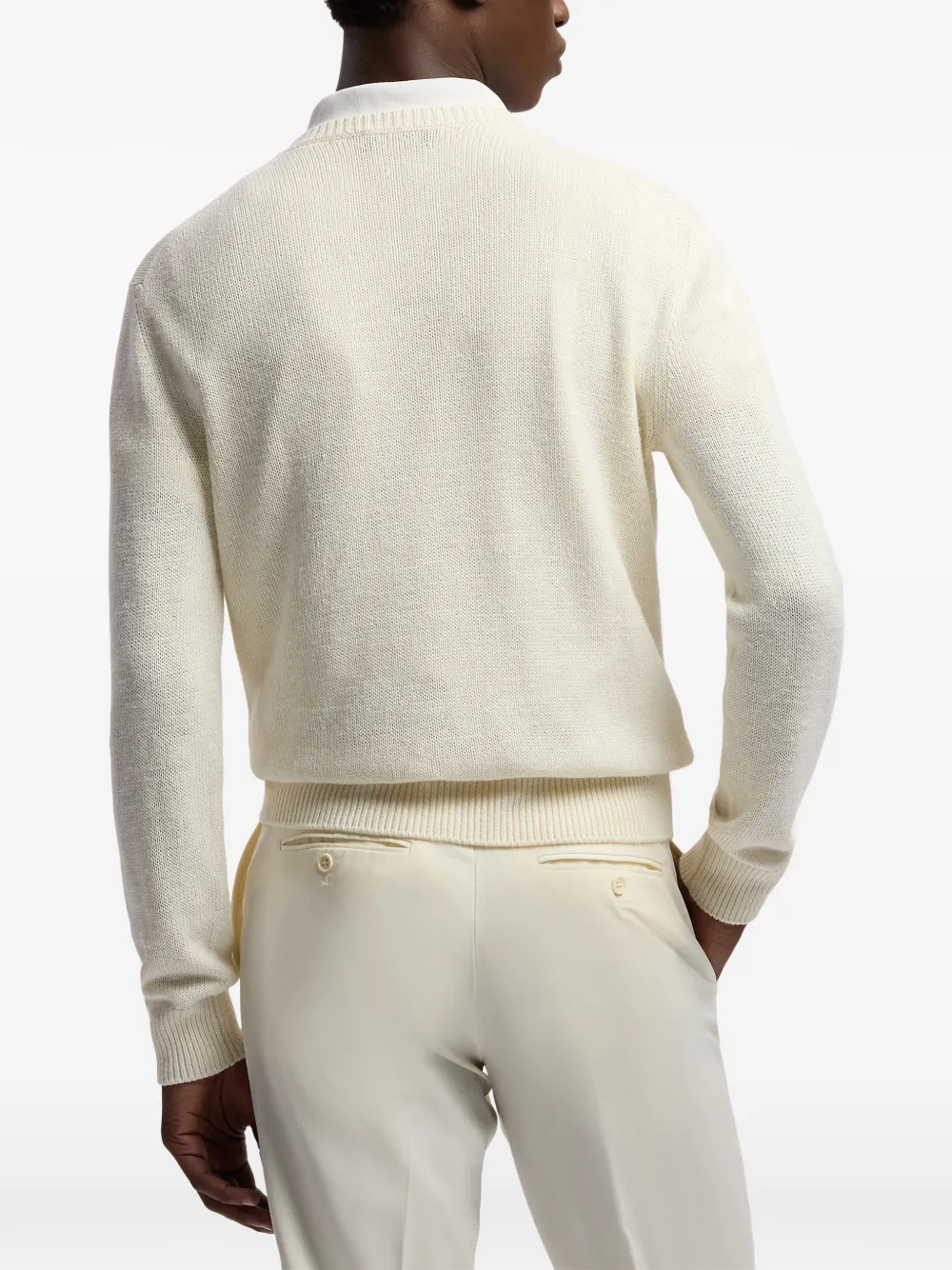 Ralph Lauren Purple Label Trui met beerdetail Beige