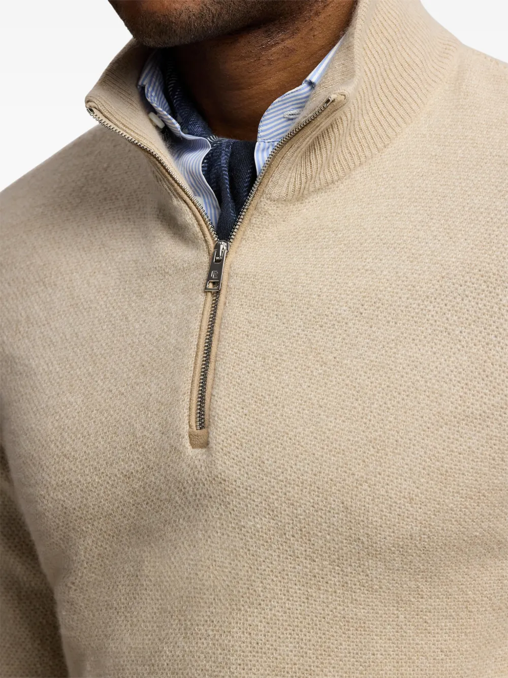 Ralph Lauren Purple Label Trui met rits Beige