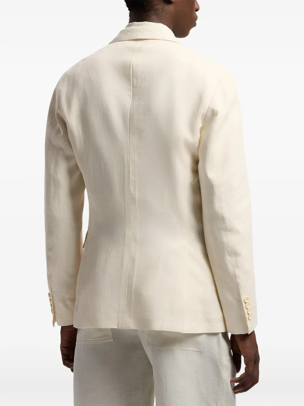 Ralph Lauren Purple Label Hadley blazer met enkele rij knopen Beige