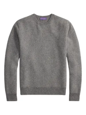 Ralph Lauren Purple Label ケーブルニット カシミアセーター | グレー