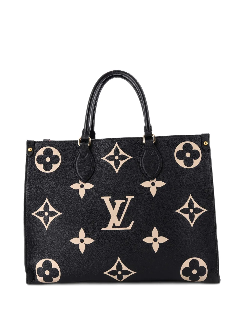 Pre-owned Louis Vuitton Onthego Tote Bicolor Monogram Empreinte Giant Mm Shoulder Bag In Black