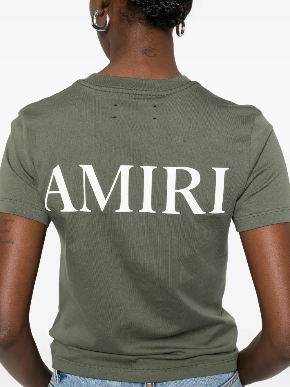 Amiri Logo-detail Crew-neck T-shirt In Multi