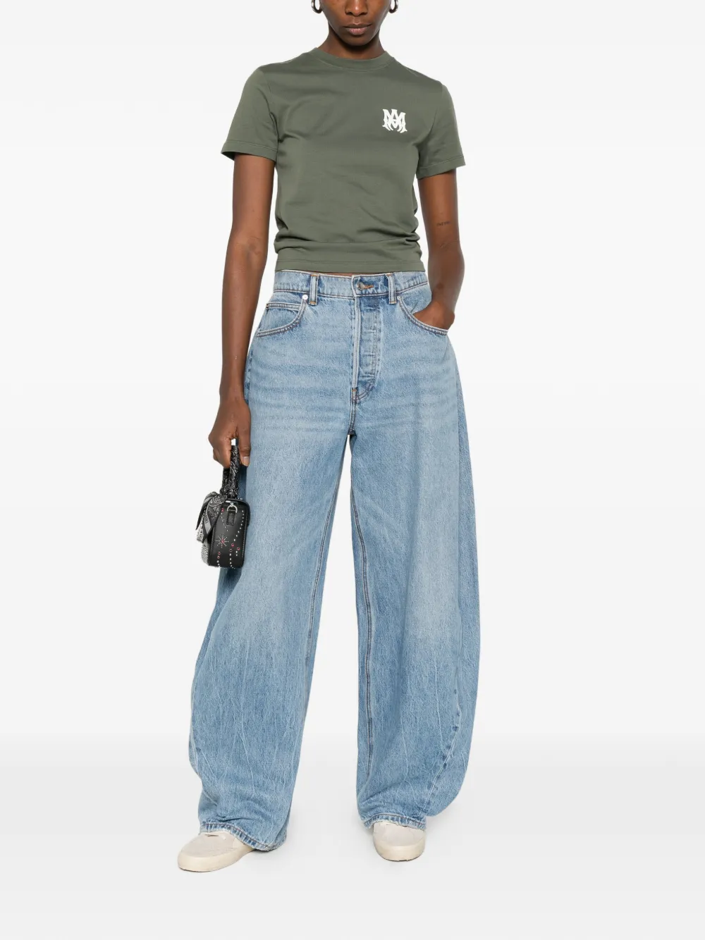 Amiri Logo-detail Crew-neck T-shirt In Multi