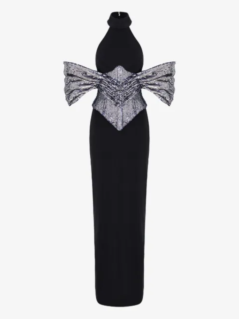 MITILIANE COUTURE sequin-corset maxi dress