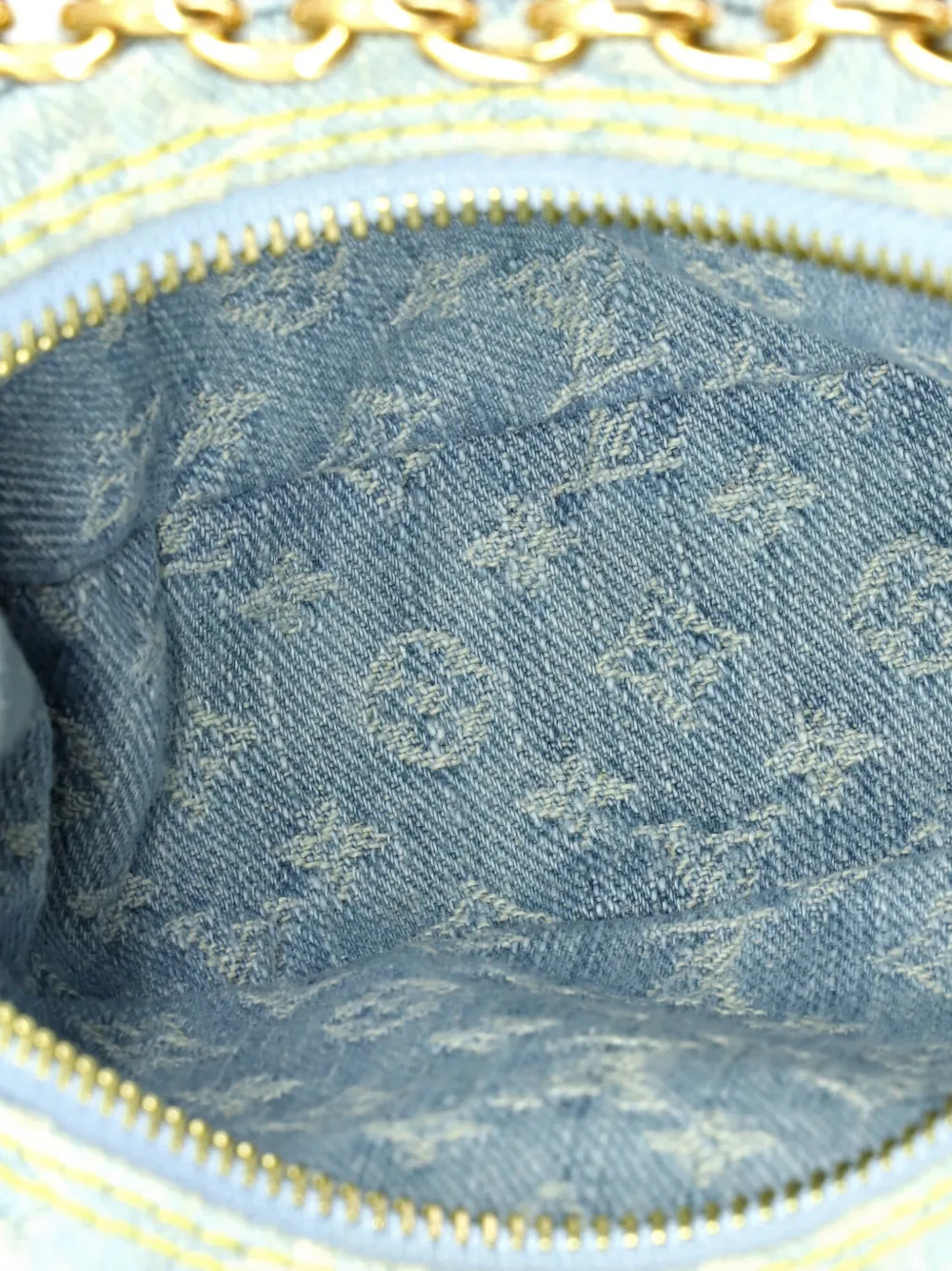 Pre-owned Louis Vuitton Loop Handbag Monogram Denim Hobo Bag In Blue
