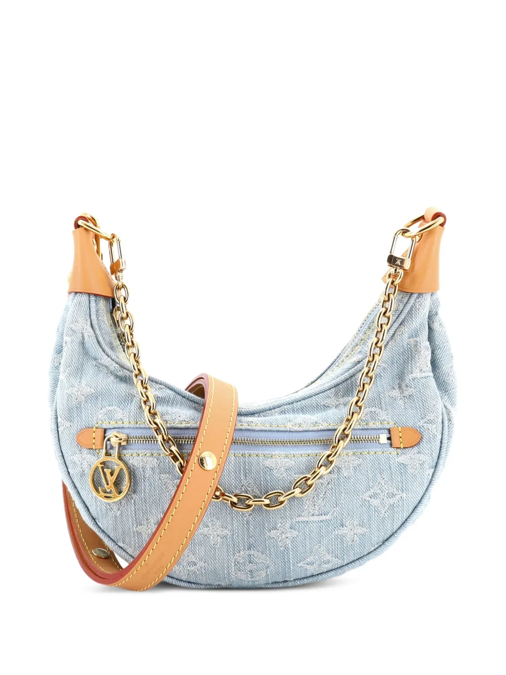 Louis Vuitton Pre-Owned Loop Handbag Monogram Denim hobo bag - Blu