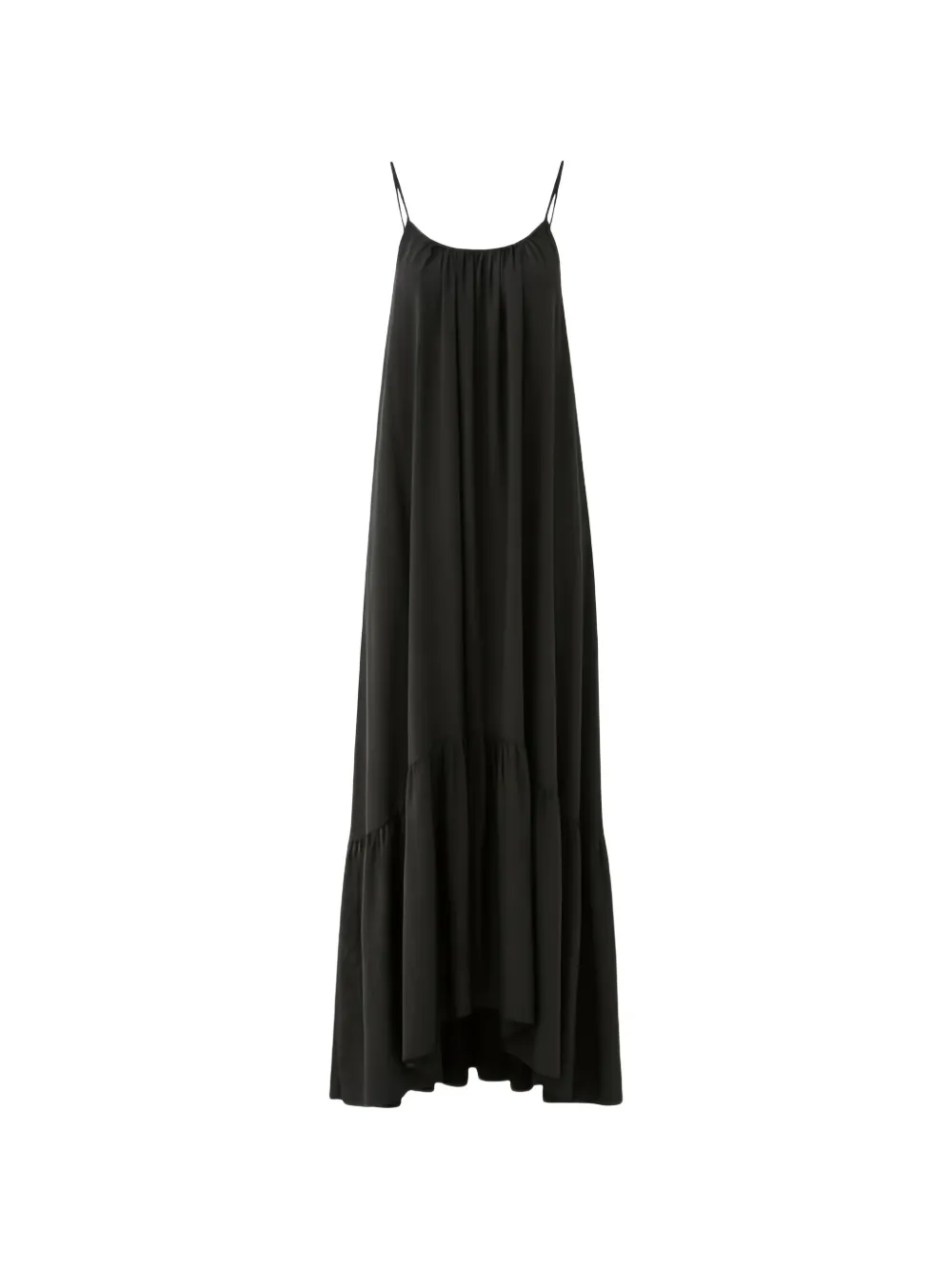 Eleh ruffled slip maxi dress - Nero