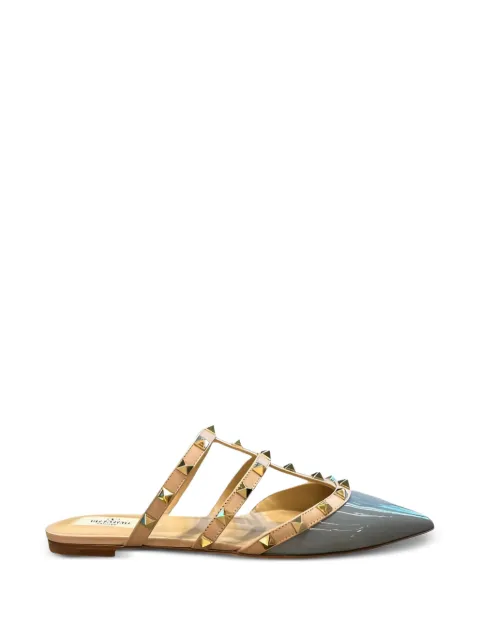 Valentino Garavani studded strap flat mules