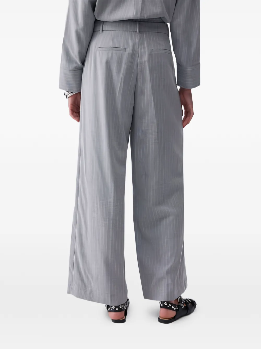 LIU JO Broek met krijtstreep Grijs