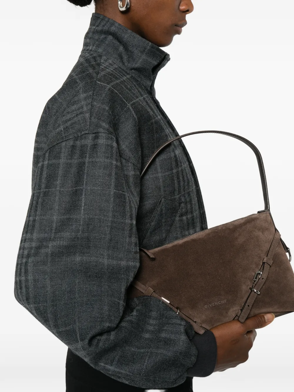 Givenchy mini Voyou buckle strap tote bag - Bruin