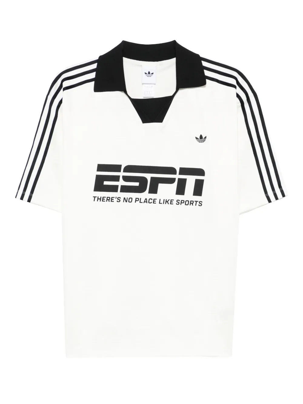 adidas stripe collared T-shirt - Bianco