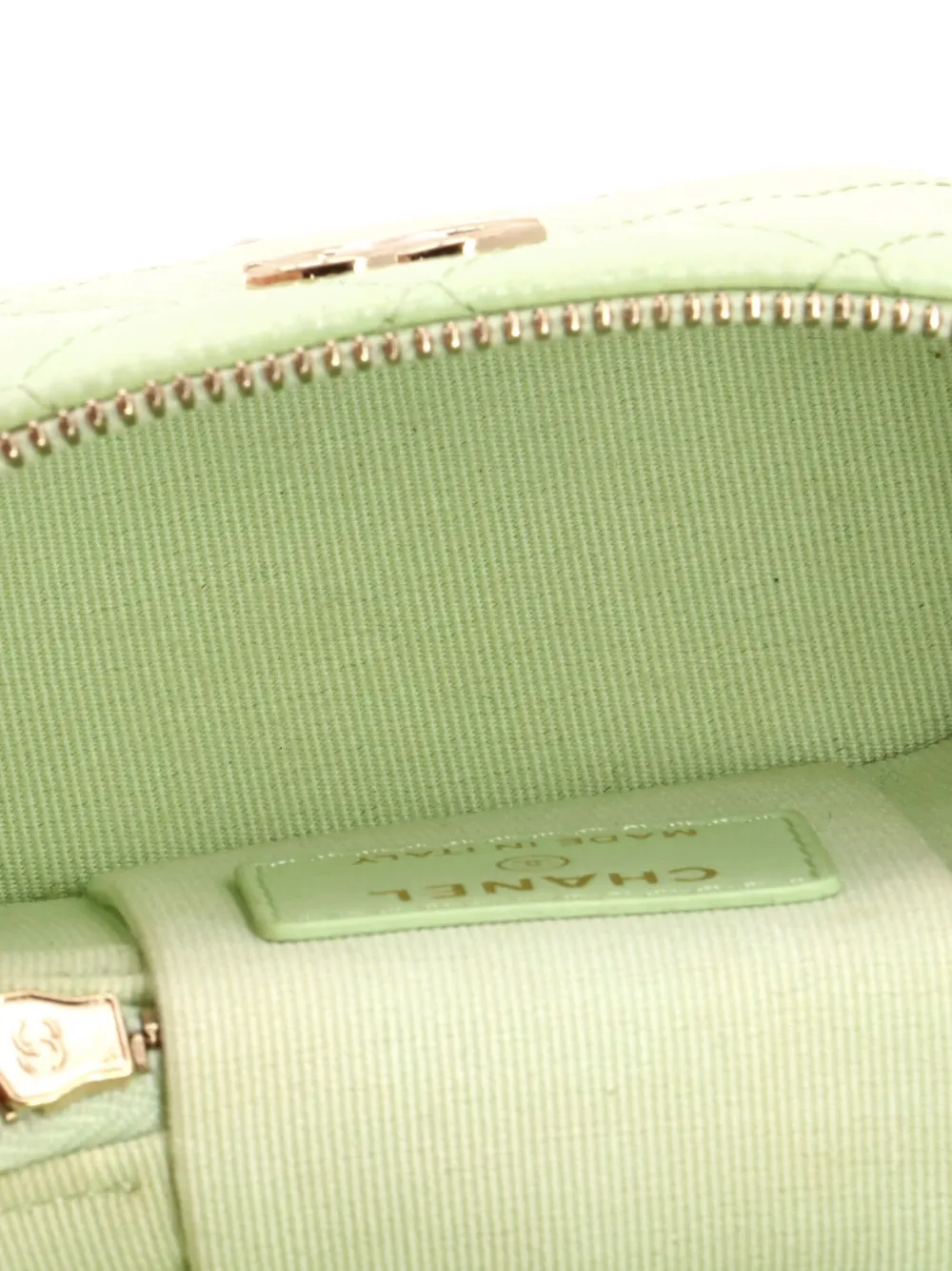 Handle With Care Vanity Case With Chain Quilted Caviar Crossbody Bag