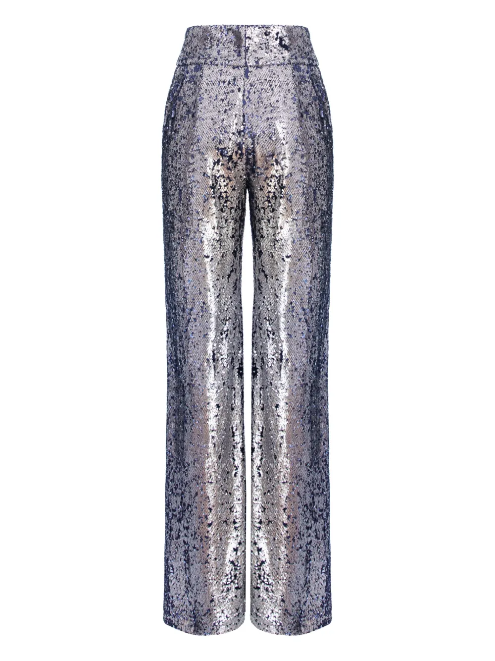 MITILIANE COUTURE Broek met knoop en pailletten Zilver