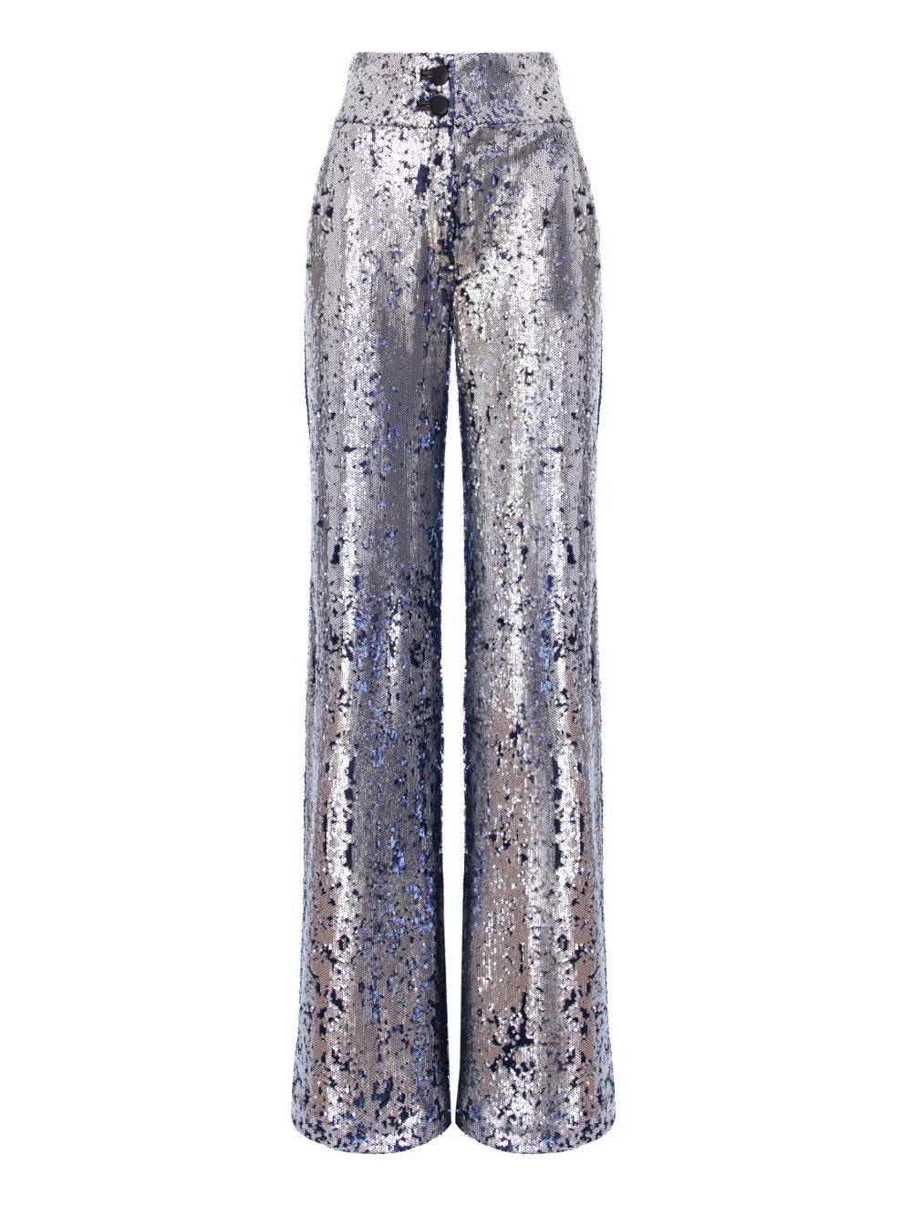 MITILIANE COUTURE Broek met knoop en pailletten Zilver