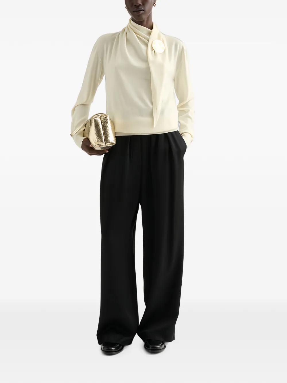 Jil Sander Gedrapeerde trui Beige