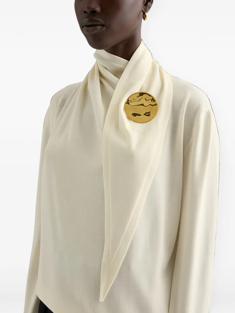 Jil Sander Gedrapeerde trui Beige
