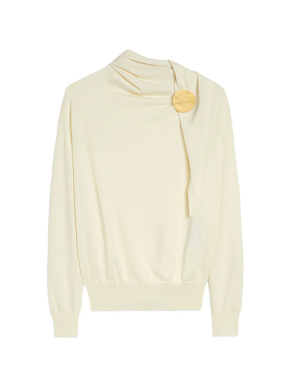 Jil Sander Gedrapeerde trui Beige