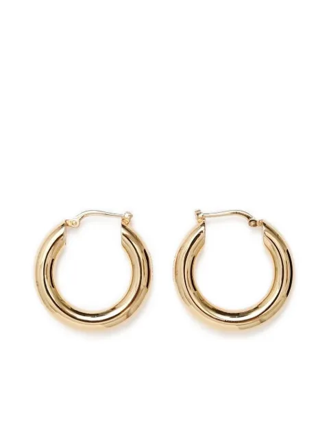 Jil Sander engraved-logo earrings