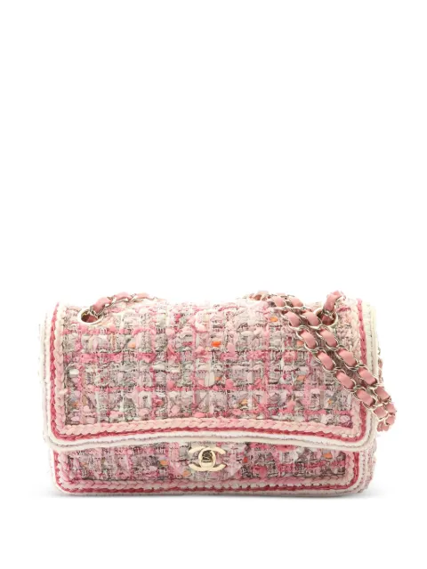 CHANEL Pre-Owned bolsa de hombro de tweed Classic Flap 2019