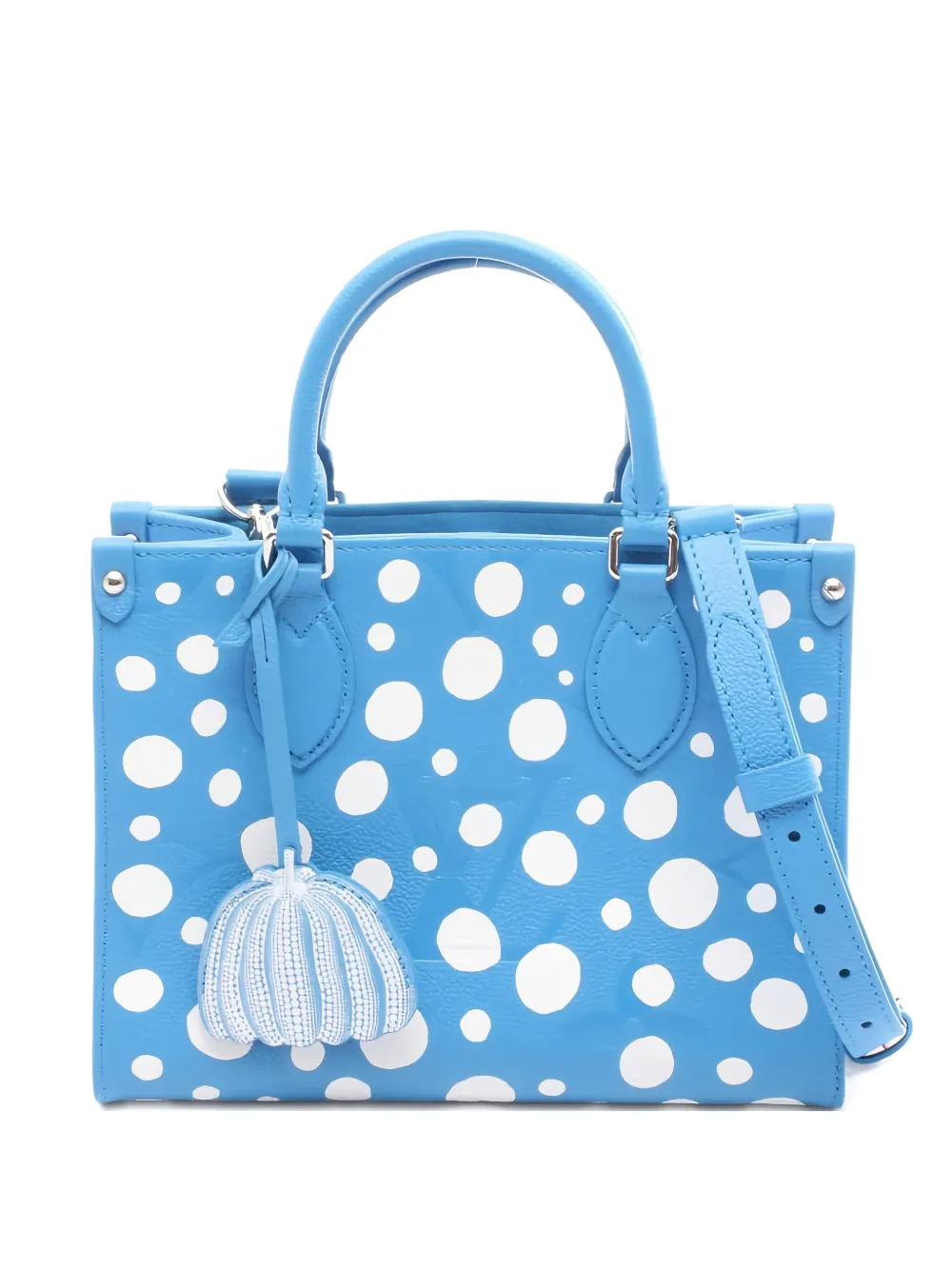 Pre-owned Louis Vuitton 2021 X Yayoi Kusama On-the-go Pm Tote Bag In Blue