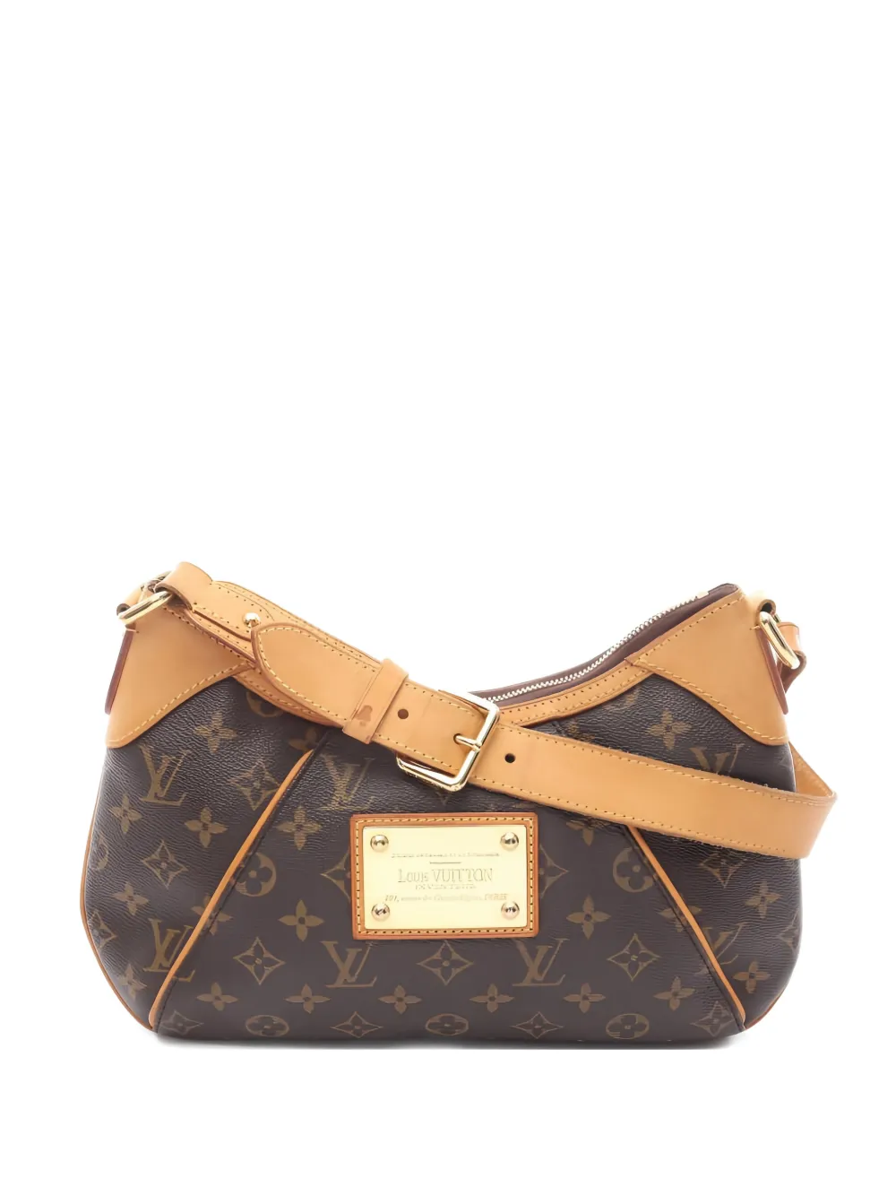 Pre-owned Louis Vuitton 2009 Thames Pm Monogram Canvas Shoulder Bag In Brown