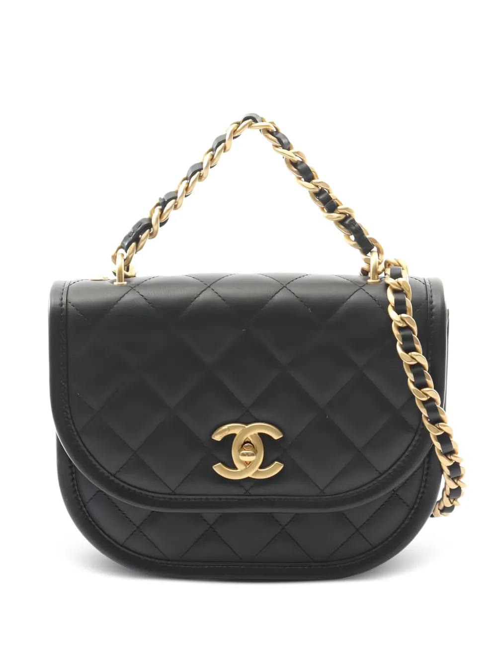 CHANEL Pre-Owned 2021 matelasse chain-strap leather tote bag - Nero