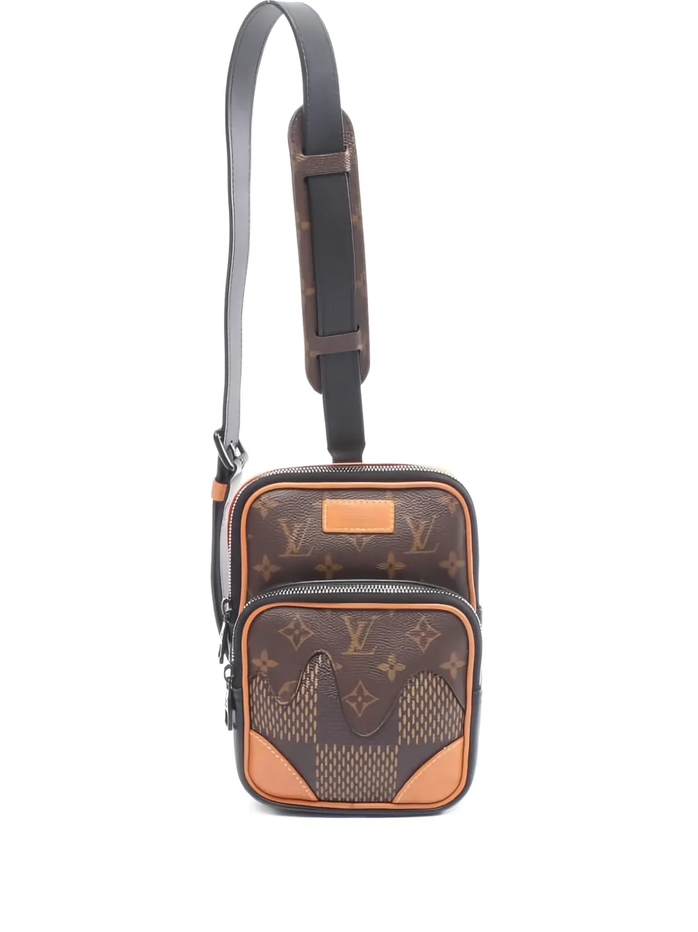 Louis Vuitton Pre-Owned X Nigo 2020 Damier Ebene Monogram sling bag - Brown