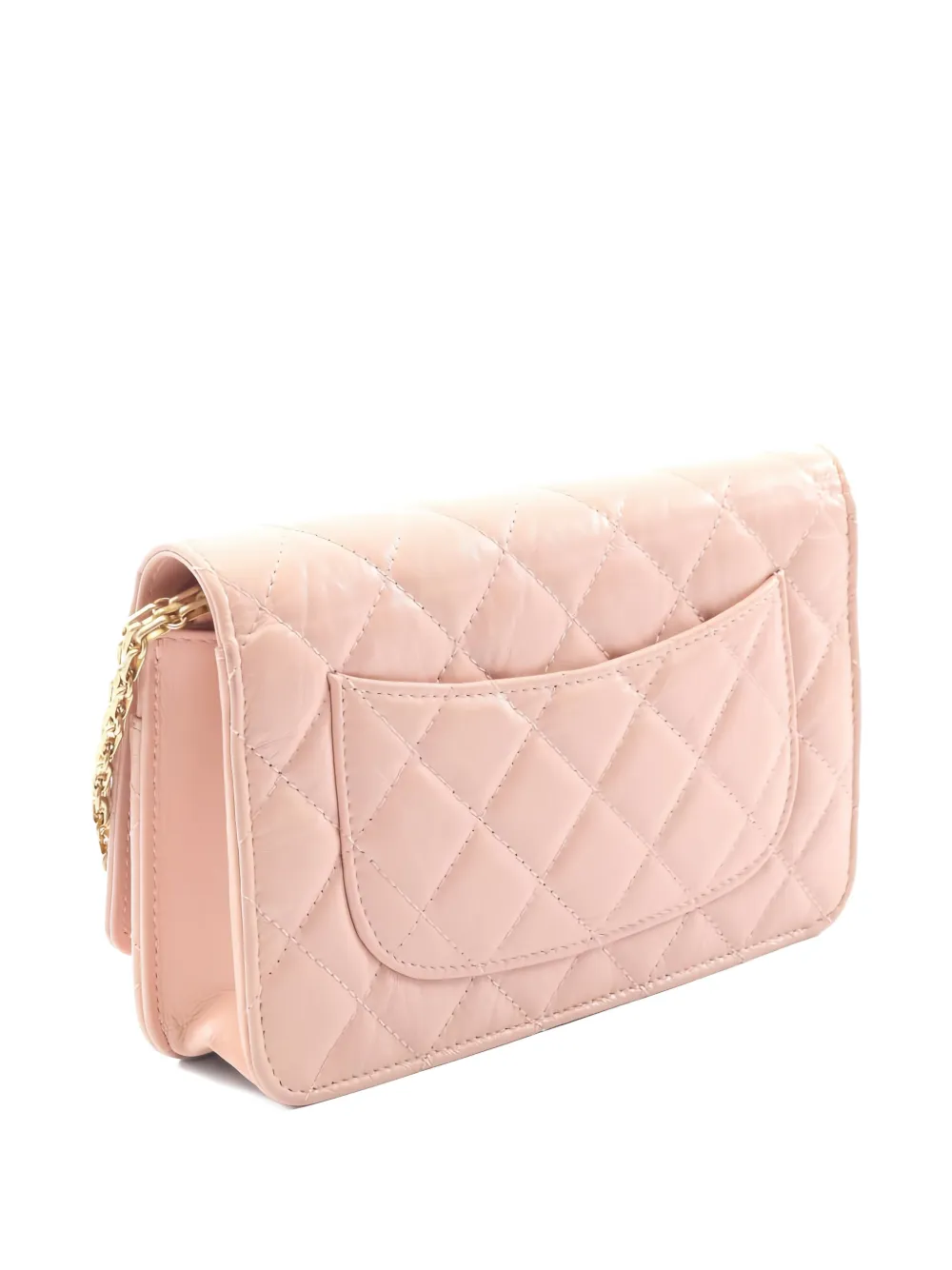 CHANEL Pre-Owned 2019 Matelassé chain shoulder bag - Rosa