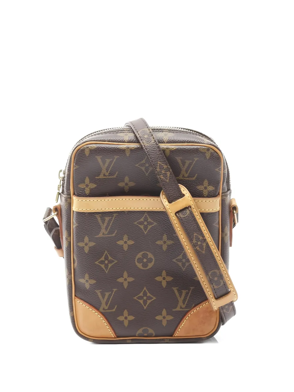 Pre-owned Louis Vuitton 20006 Danube Monogram Cross Body Bag In Brown