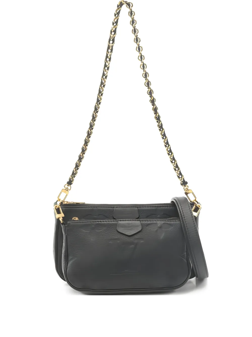Louis Vuitton Pre-Owned 2021 monogram empreinte chain shoulder bag - Nero