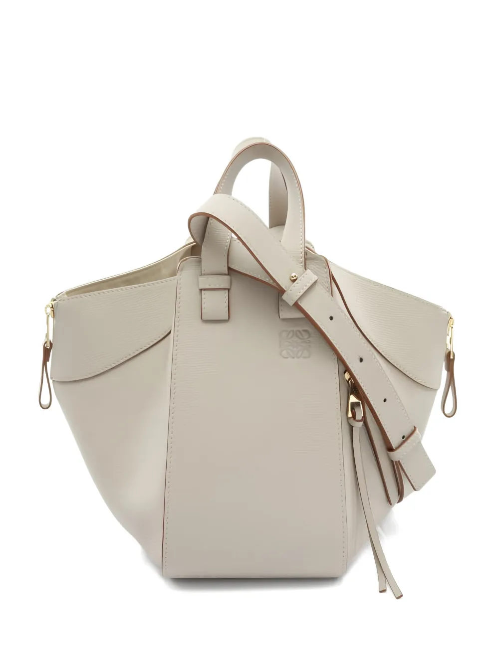 Pre-owned Loewe 2010s Hammock Leather Small Tote Bag In Neutral