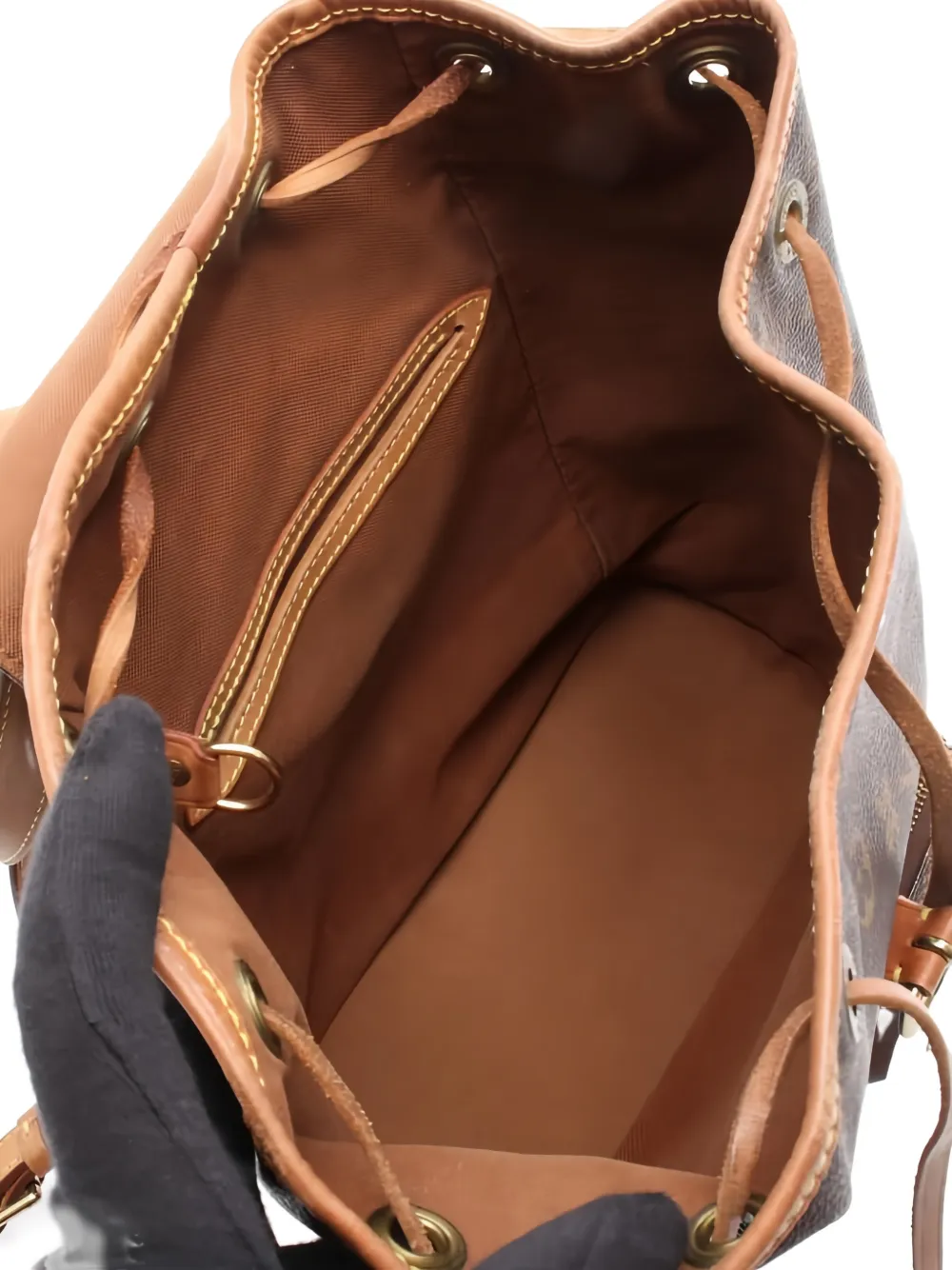 Pre-owned Louis Vuitton 1999 Montsouris Mm Monogram Backpack In Brown