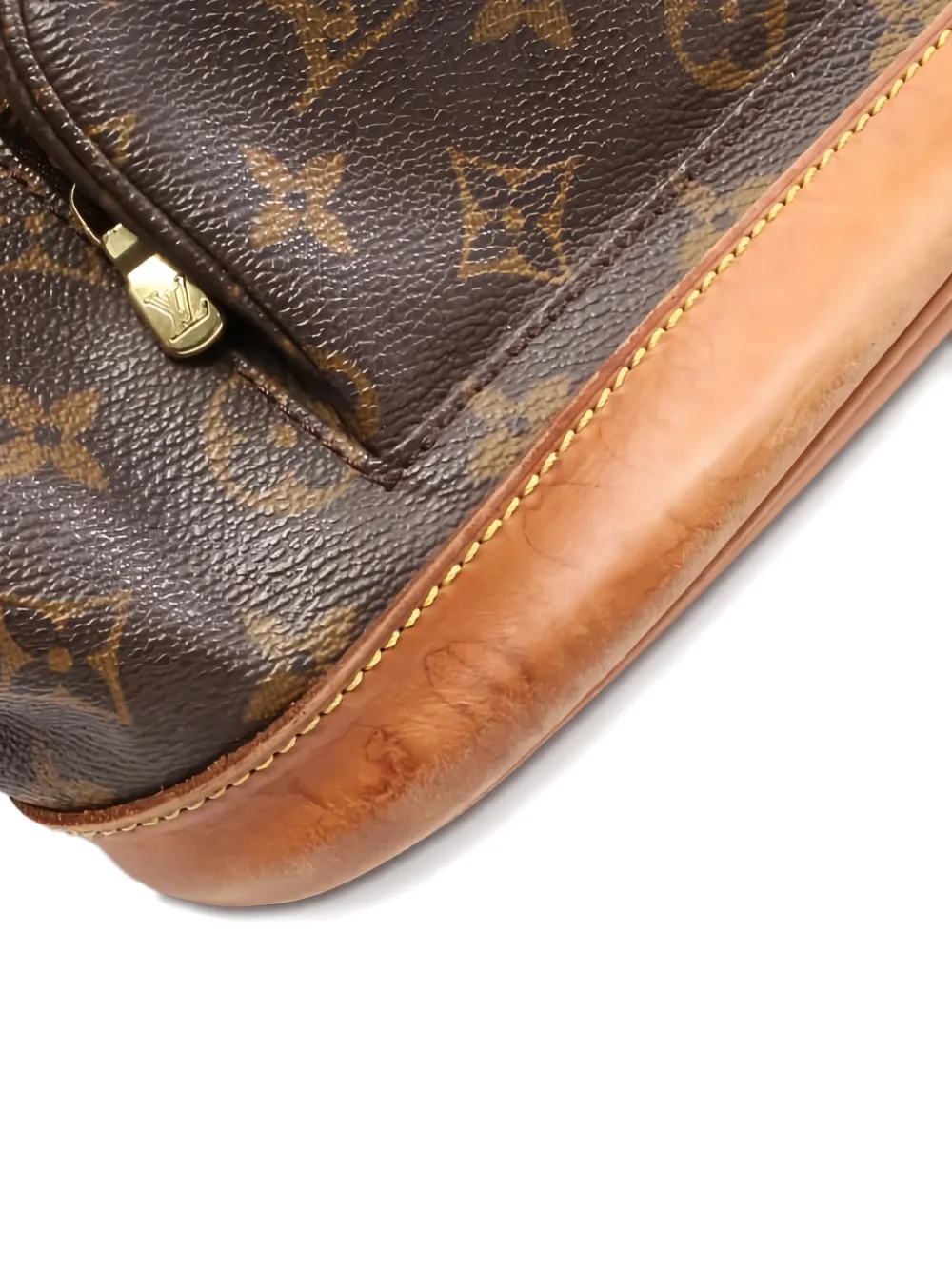 Pre-owned Louis Vuitton 1999 Montsouris Mm Monogram Backpack In Brown