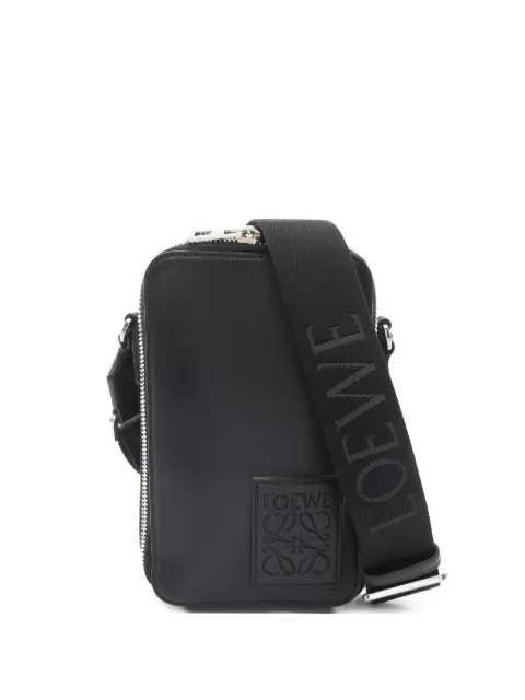 Loewe Pre-Owned 2010s embossed-logo leather crossbody bag