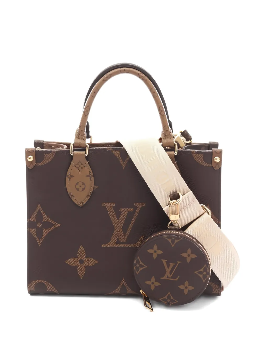 Pre-owned Louis Vuitton 2010s On-the-go Pm Monogram Tote Bag In Brown