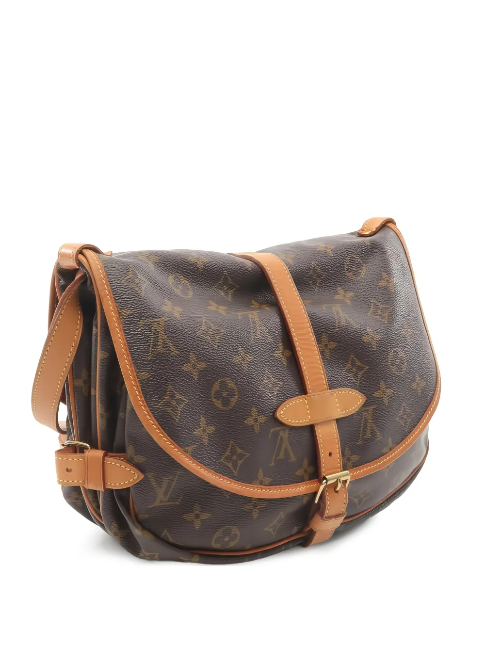  Louis Vuitton Pre-owned 2000 Saumur 30 Monogram Shoulder Bag - Brown 