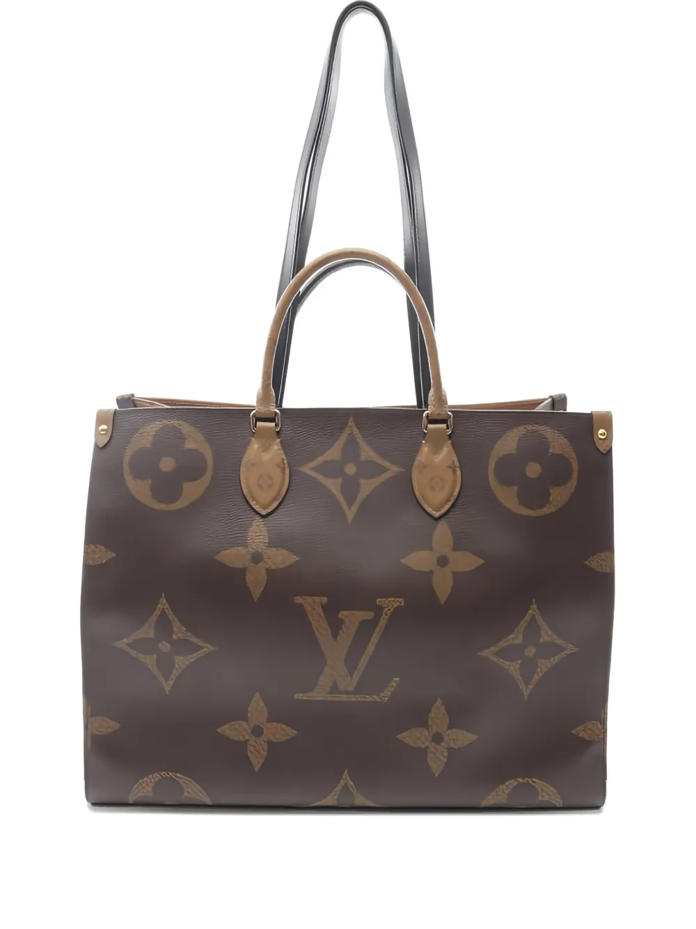 Pre-owned Louis Vuitton 2021 On-the-go Gm Monogram-canvas Tote Bag In Brown