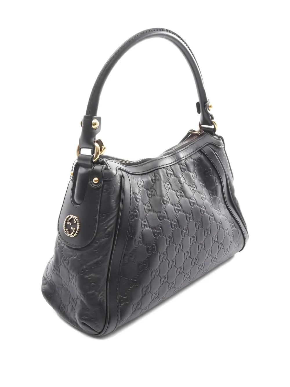 Gucci Pre-Owned 2010 embossed scarlet shoulder bag - Zwart