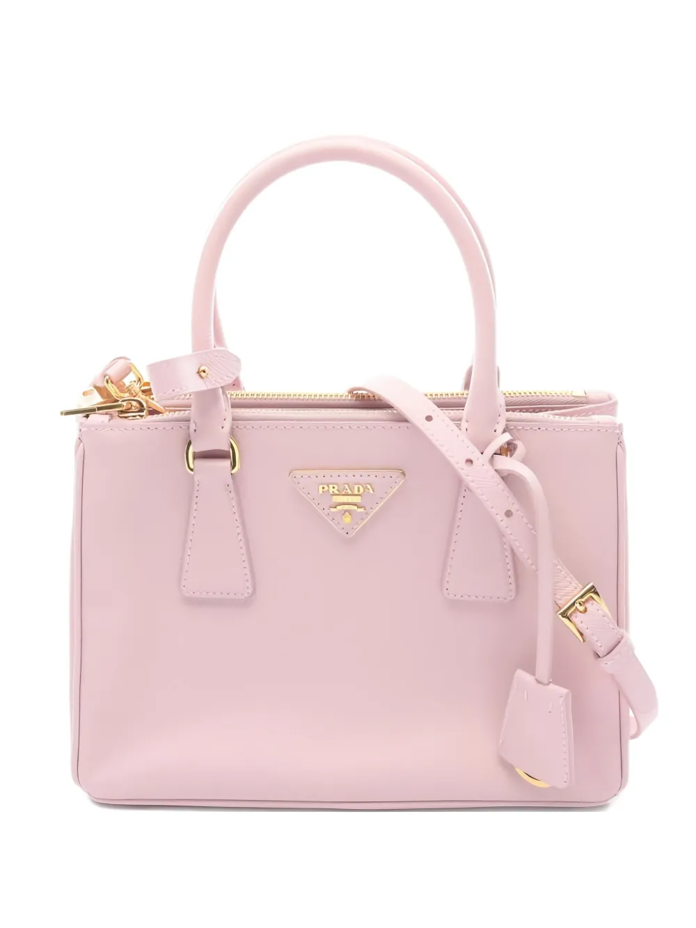 Pre-owned Prada 2010 Saffiano Leather Galleria Tote Bag In Pink