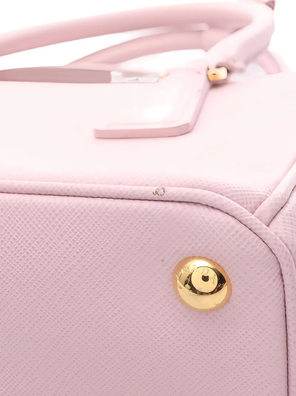 Pre-owned Prada 2010 Saffiano Leather Galleria Tote Bag In Pink