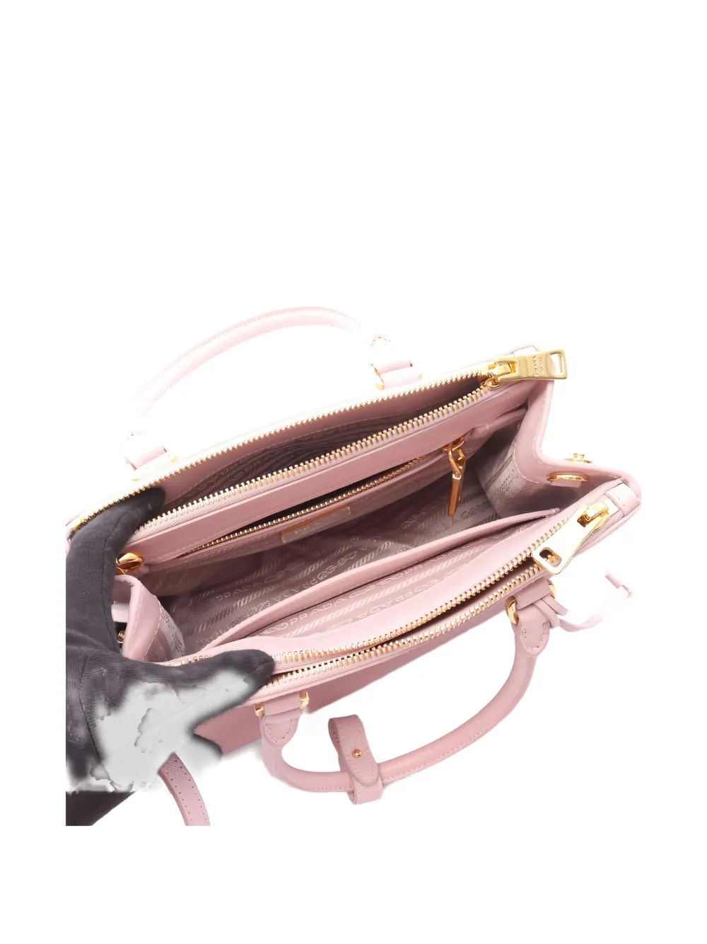 Pre-owned Prada 2010 Saffiano Leather Galleria Tote Bag In Pink