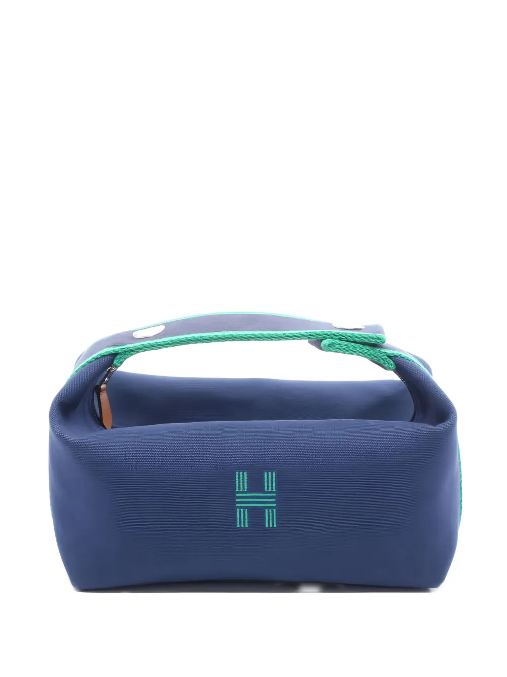 Pre-owned Hermes Bride-a-brac Pm Makeup Bag In Blue