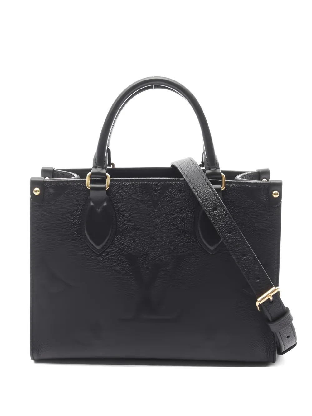 Pre-owned Louis Vuitton Onthego Pm Two-way Tote Bag In Black
