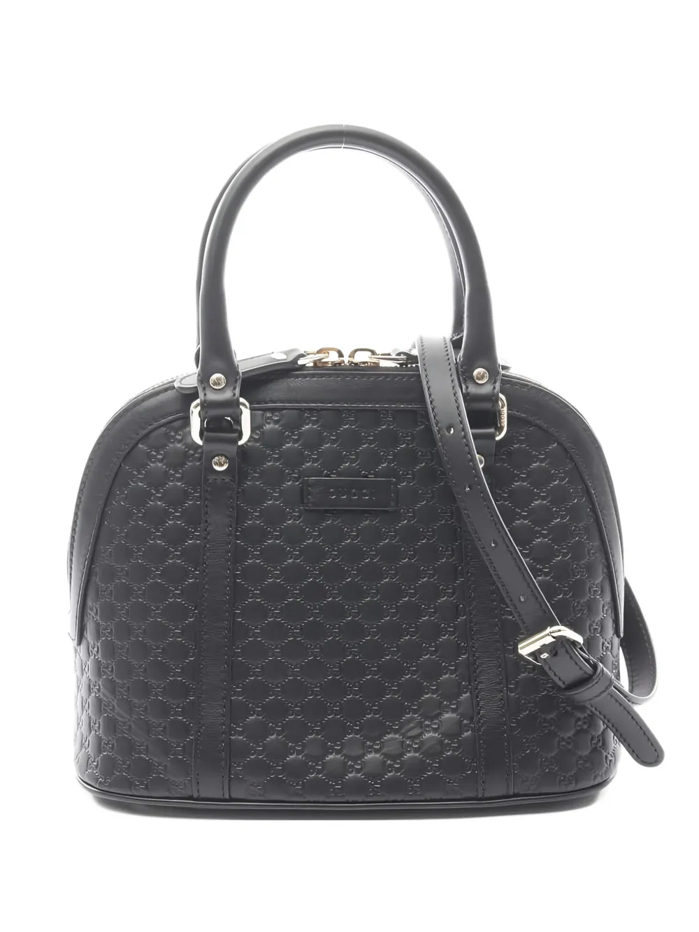 Gucci Pre-Owned 2010 micro GG leather tote bag - Nero