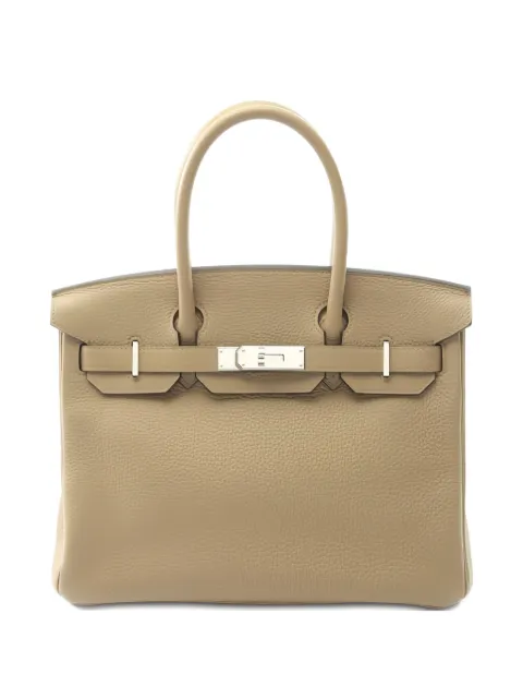 Hermès Pre-Owned 2023 버킨 30 레더 토트 백