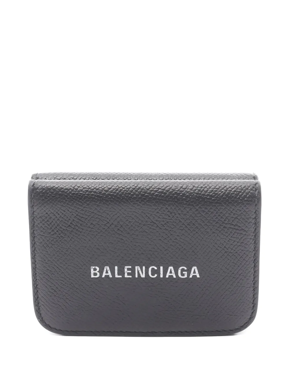 Pre-owned Balenciaga Trifold Leather Wallet In Black